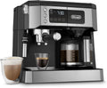 De'Longhi All-in-One Combination Coffee Maker & Espresso Machine + Advanced Adjustable Milk Frother for Cappuccino & Latte + Glass Coffee Pot 10-Cup, COM532M (Renewed)