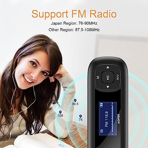 AGPTEK U3 USB Stick MP3 Player with 40GB Storage, FM Radio & Recording Z375576