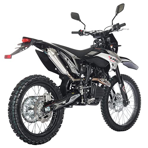X-PRO Titan 250 DLX 250cc Dirt Bike with Lights, 5-Speed Manual, Electric Start A5044