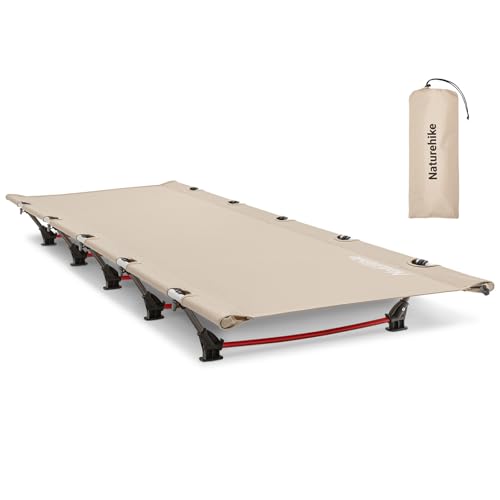 Naturehike GreenWild Ultralight Folding Camping Cot, Portable Bed for Adults, Black E2550
