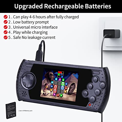 16 Bit Handheld Game Console for Kids with 230 HD Classic Retro Games K20118