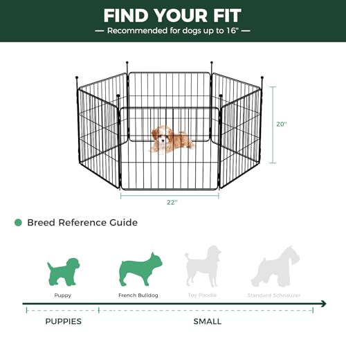 FXW MiniPaws Dog Playpen 8 Panels Portable for Indoor & Outdoor Y720