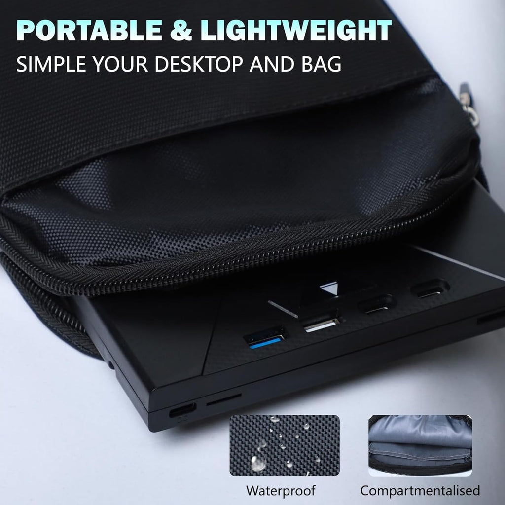 External Blu Ray Drive, USB 3.0 & Type-C, Blu Ray Burner for MacBook Laptop Desktop D42645
