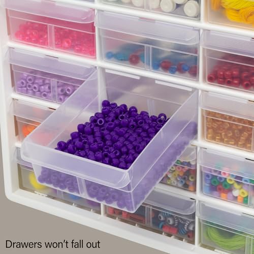 Akro-Mils 24-Drawer Plastic Storage Cabinet, Black I624065
