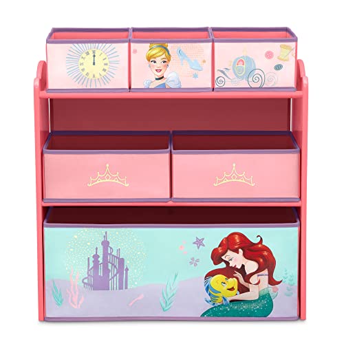 Delta Children 6 Bin Toy Storage Organizer, Disney Princess G9256