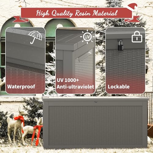 NUNU LAB 31 Gallon Outdoor Storage Box Waterproof Lockable Lid I8083