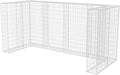 vidaXL Garbage Can Storage, Trash Can Enclosure for Outdoor, Garbage Can Shed, Double Wheelie Bin Storage for Outdoor Patio Yard Garden, Steel