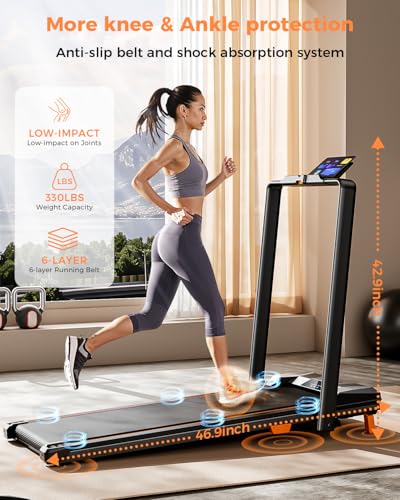BestGod Walking Pad Treadmill 330lbs Capacity 2.5HP Portable for Home E21762