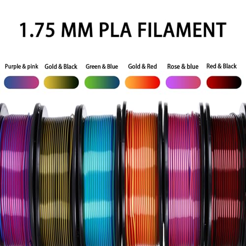 Rainbow 3D PLA Printer Filament 1.75mm Matte, 1kg P386477