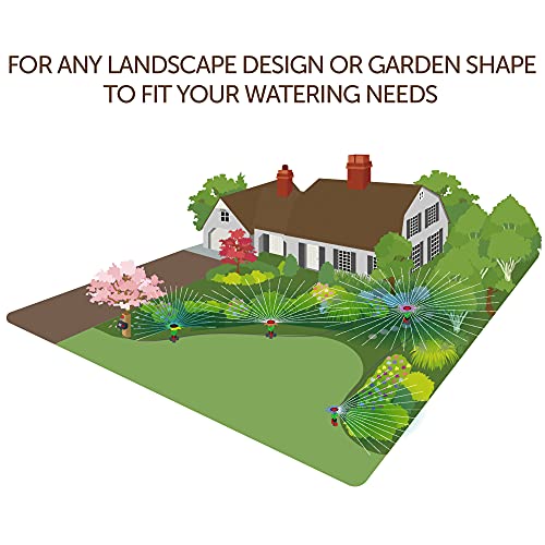 Eden 98063 Multi-Adjustable Above Ground Garden Sprinkler System A9293