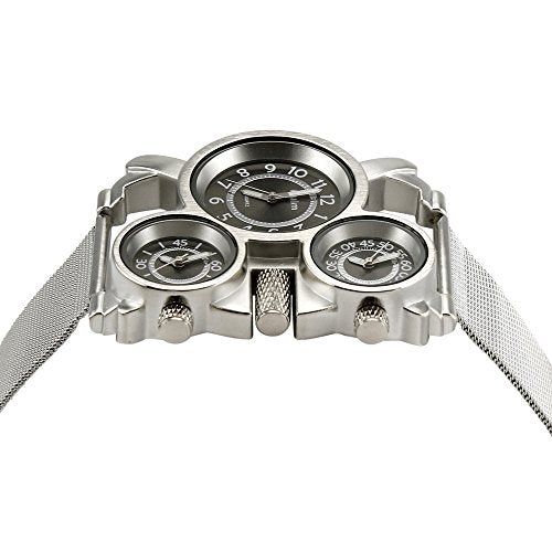OCT17 Men's Military Quartz Analog Wrist Watch with Stainless-Steel Mesh Strap X67952