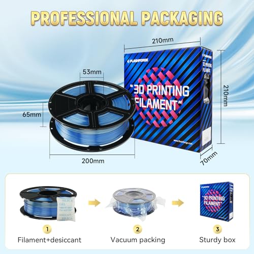 FLASHFORGE Silk PLA 3D Printer Filament 1.75mm 1KG, Multicolored Gradient V83097
