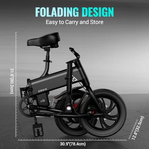 TST Foldable Electric Bike for Adults, 500W Motor, 14" Tires S245738
