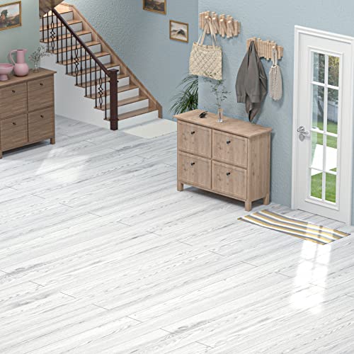 Oxdigi Peel and Stick Vinyl Flooring Roll 23"x393" Waterproof Wood Plank U1250
