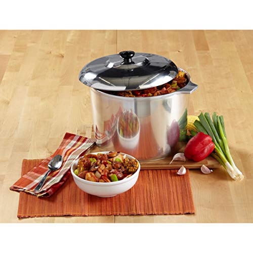 IMUSA USA Heavy Duty Cajun Aluminum Stock Pot 14 Quart and Oval Roaster 18" H44091
