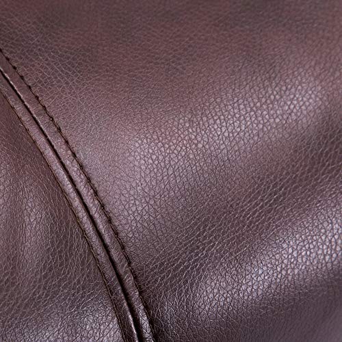 MCombo Oversized Power Lift Recliner Chair for Elderly with Heat and Massage, Faux Leather, Dark Brown N537