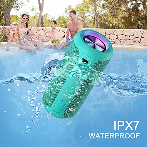 Ortizan Portable Bluetooth Speaker IPX7 Waterproof 24W Loud Sound, Black J77282