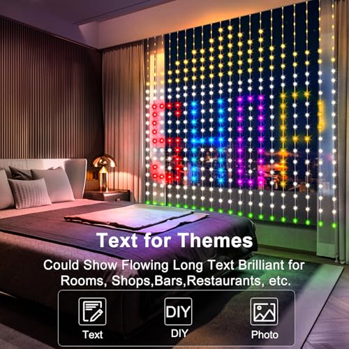Smart Curtain Lights 400 LED Plug in with App & Remote V800