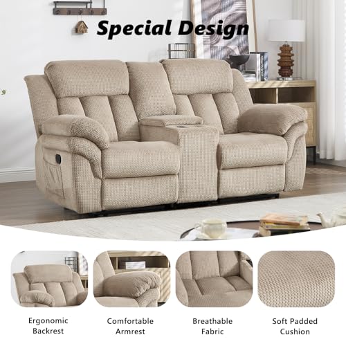 CANMOV 46" Wide Power Lift Recliner Chair for Elderly, with Massage and Heat, Light Brown K346927