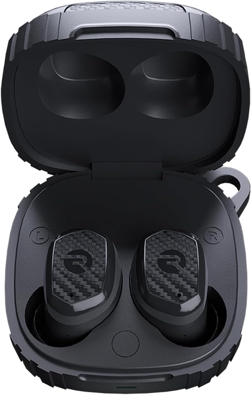 Raycon Impact Earbuds Military-Grade Impact Resistant, IP67 Bluetooth Earbuds with Stereo Sound, 90 Hours of Battery Life, Active Noise Cancellation (Black)