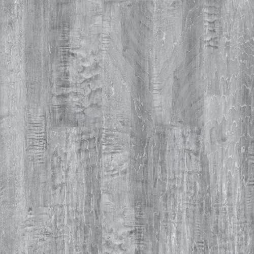 Self Adhesive Vinyl Flooring Planks Wood Effect Waterproof Grey 36pcs U963416