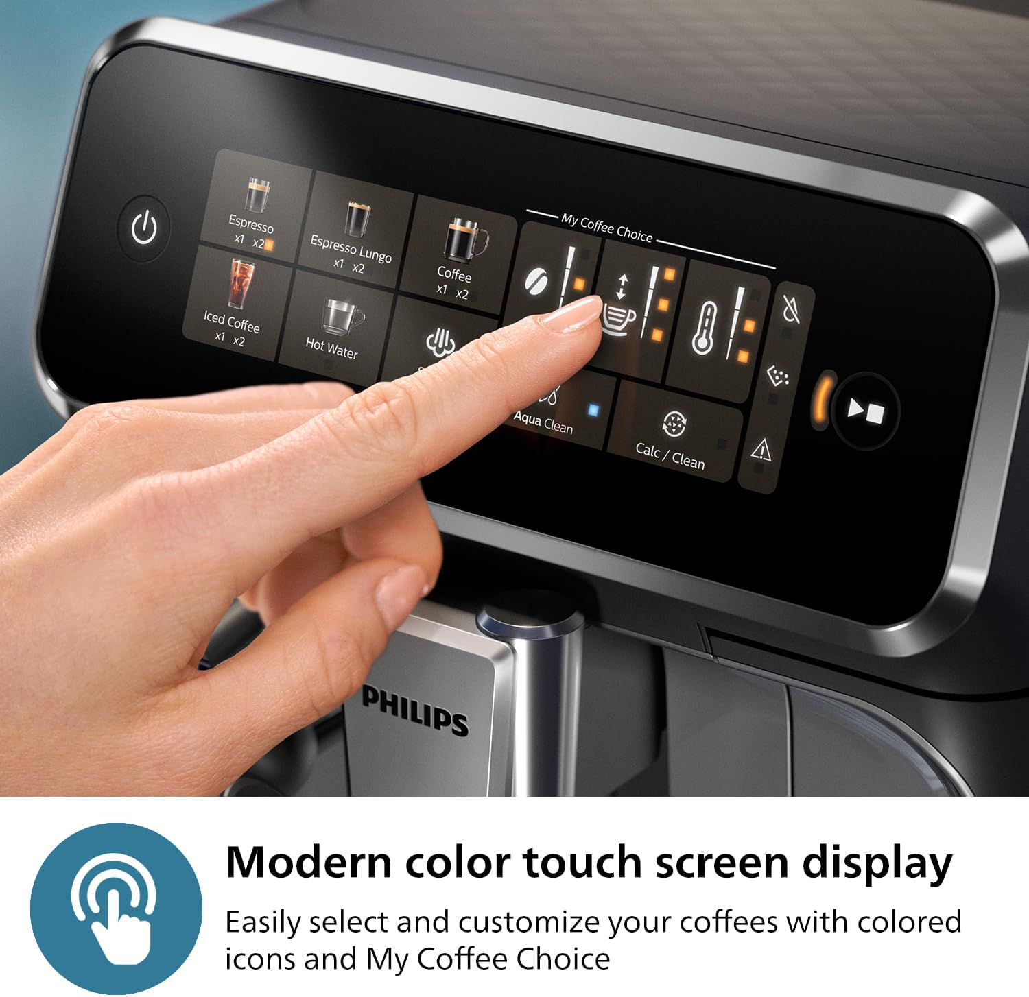 PHILIPS 3300 Series Fully Automatic Espresso Machine, Black Chrome I61751