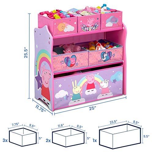 Delta Children 6 Bin Toy Storage Organizer, Disney Princess G9256