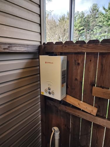 CAMPLUX 2.64 GPM Propane Portable Gas Water Heater, 68,000 BTU, White Y83276