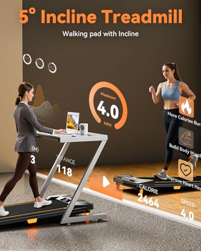 BestGod Walking Pad Treadmill 330lbs Capacity 2.5HP Portable for Home E21762