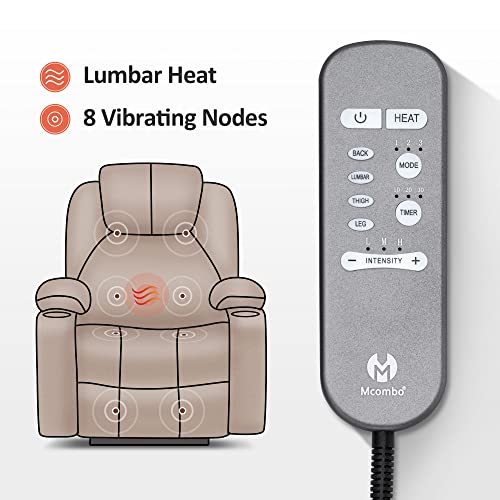 MCombo Small Power Lift Recliner Chair for Elderly with Heat and Massage, USB & Type C Ports J262