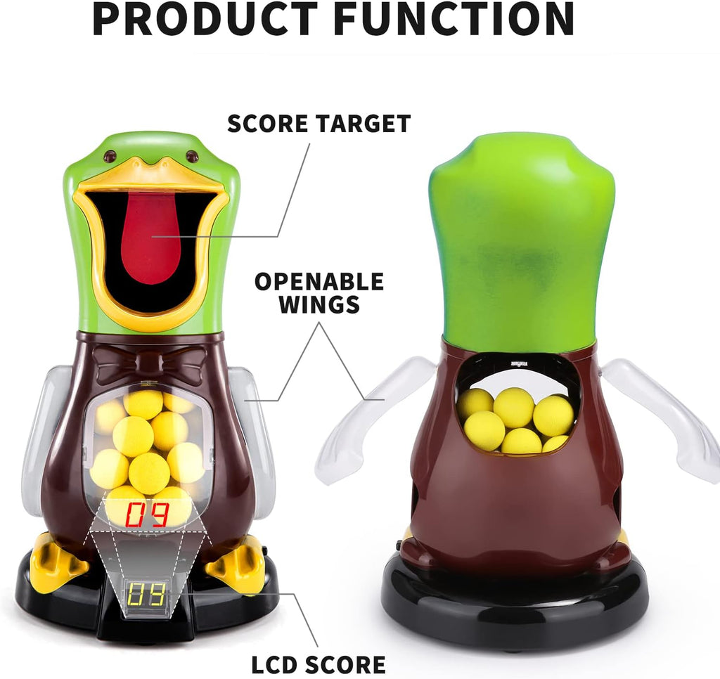 Babyhome Duck Shooting Toys for Kids with Foam Blasters and Movable Target N5115