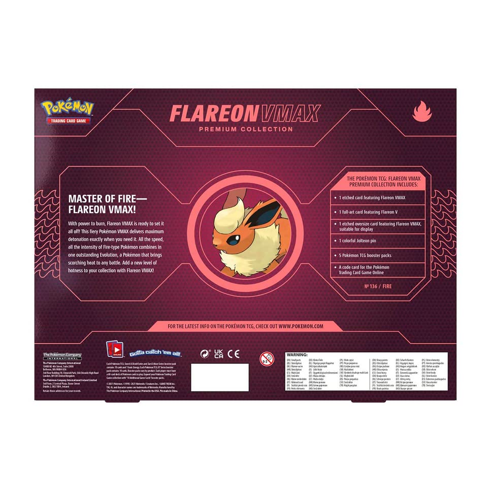 Pokemon TCG Eevee Evolutions Flareon VMAX Premium Collection U825070