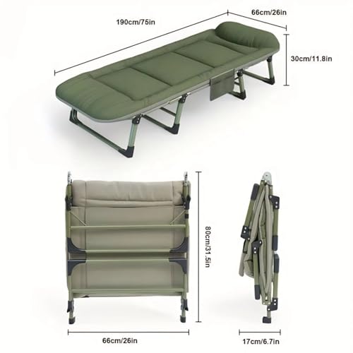 Folding Chaise Lounge Chair with Mattress, 6-Angle Adjustable, Gray M664250