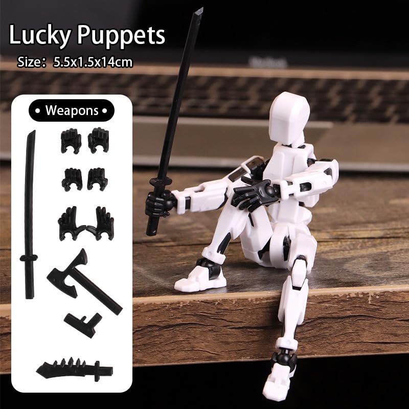 Titan 13 Action Figure Set, 3D Printed Multi-Jointed Dummy Robot (9pcs) Z973804