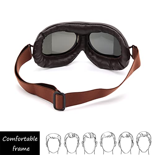 Vintage Aviator Motorcycle Goggles N8456