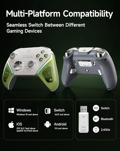 EasySMX D10 Wireless Gaming Controller with Charging Dock for PC/Switch/iOS/Android TV A757
