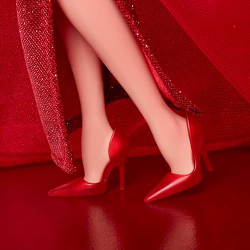 Barbie Signature Doll Mattel 80th Anniversary Collectible Red Tulle Gown J43293