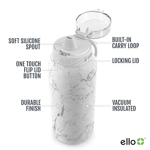Ello Cooper 32oz Stainless Steel Water Bottle with Straw and Handle Q4598