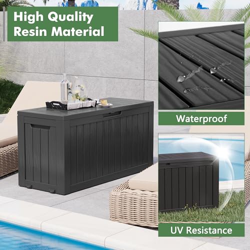 NUNU LAB 31 Gallon Outdoor Storage Box Waterproof Lockable Lid I8083