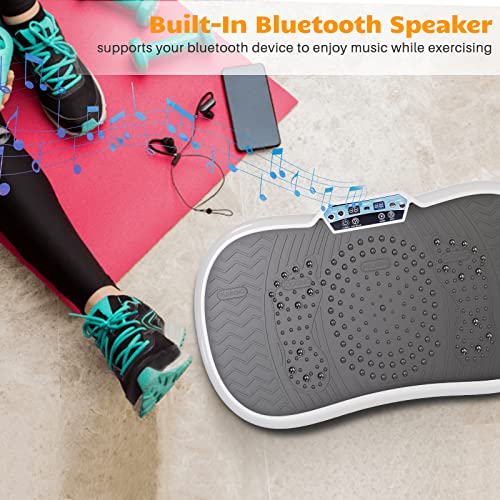 Vibration Plate Exercise Machine with Bluetooth Speaker, 450 lbs Capacity O459