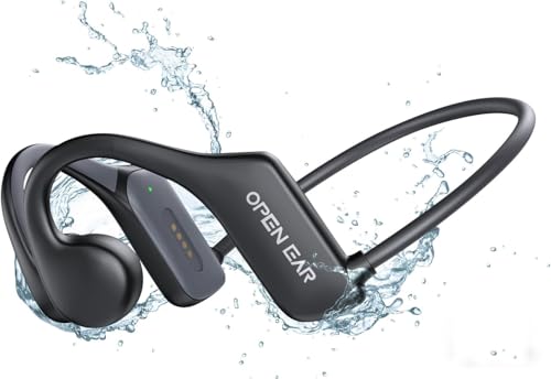 Bone Conduction Headphones Bluetooth 5.3, Waterproof Earbuds for Swimming Built-in MP3 32G Player, 8H Playtime Swimming Headphones Underwater, Open Ear Headphones for Sports, Running, Cycling