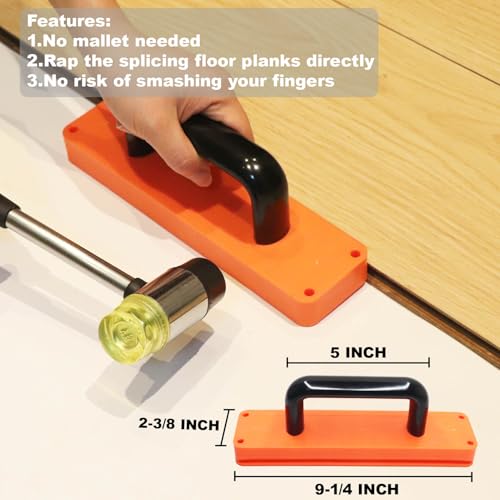WHLLING 43PC Laminate Flooring Installation Kit with Spacers, Pull Bar, Mallet & Tapping Block W60849