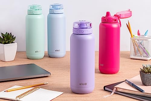 Ello Cooper 32oz Stainless Steel Water Bottle with Straw and Handle Q4598