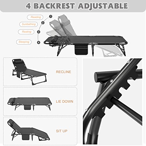 ABORON Folding Camping Cot with Mat for Adults, Heavy Duty Outdoor Bed with Carry Bag C211720