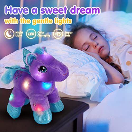 BSTAOFY 20'' Light Up Shark Stuffed Animal Glow Plush Toy I17161