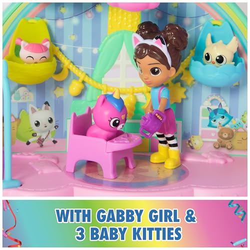 Gabby's Dollhouse Kitty Care Ear Purrfect Playroom 17-Piece Playset C29054
