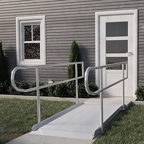 Empower Series Semi-Portable 36-inch Aluminum Wheelchair Ramp with Handrails, 72 inches G934291