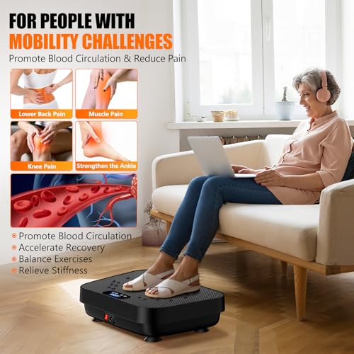 Vibration Plate Exercise Machine, 330 Lbs Capacity, 8 Modes K4598