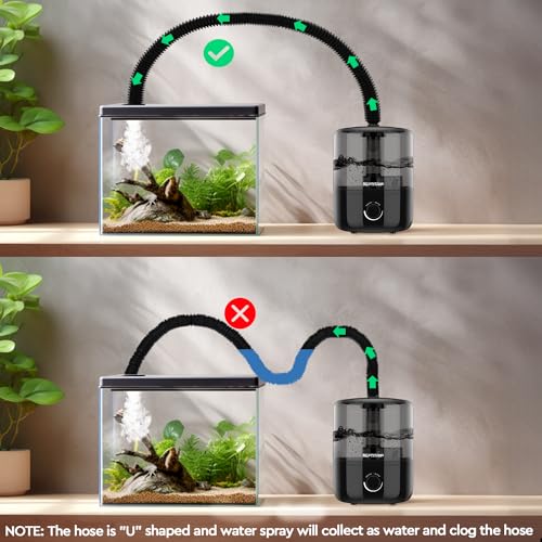 Reptile Humidifier Fogger with Double Hoses, 4L Z8046