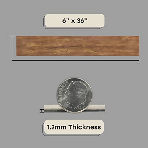 Achim Home Decor Nexus Planks Peel and Stick Vinyl Floor Tile, Hickory, 10-Pack E9163